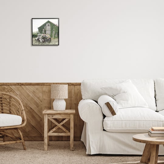 Stupell Industries Magical Farmhouse Barn and Flower Field Framed Giclee Art